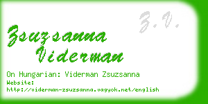 zsuzsanna viderman business card